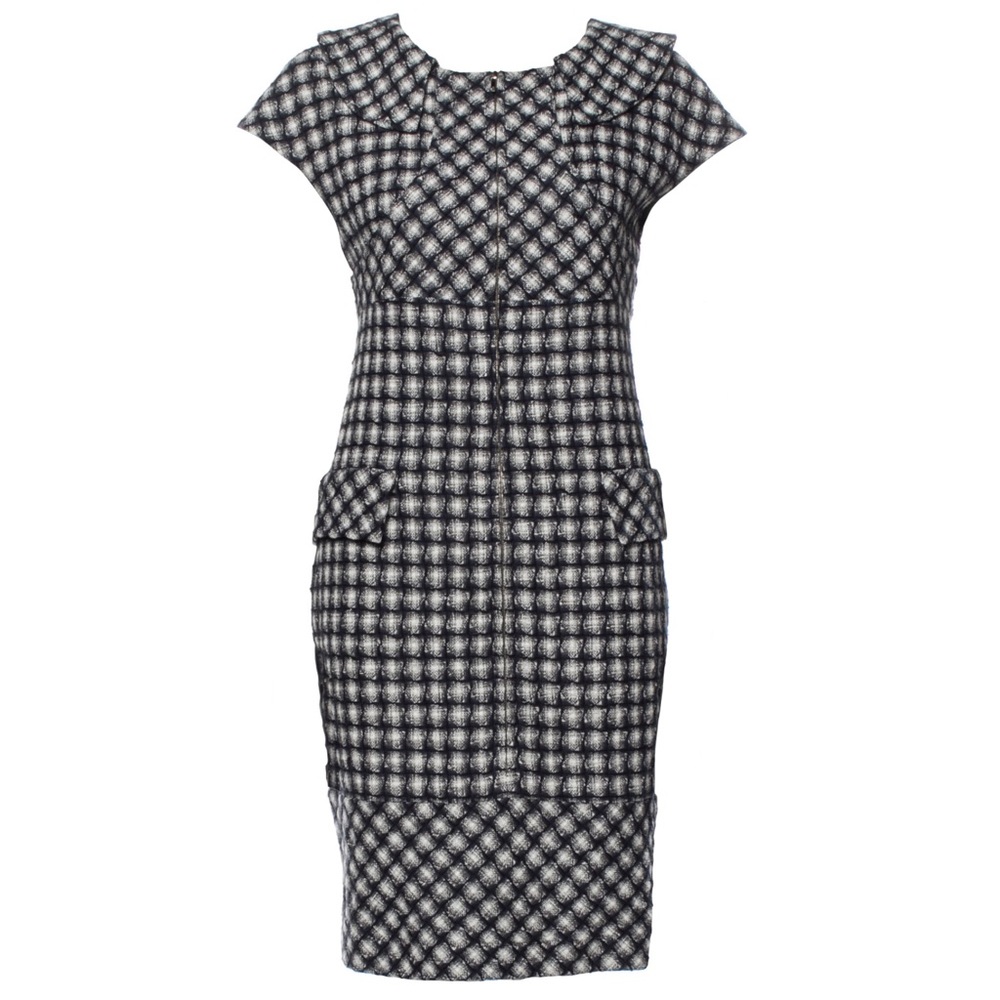 Chanel tweed CC zipper dress